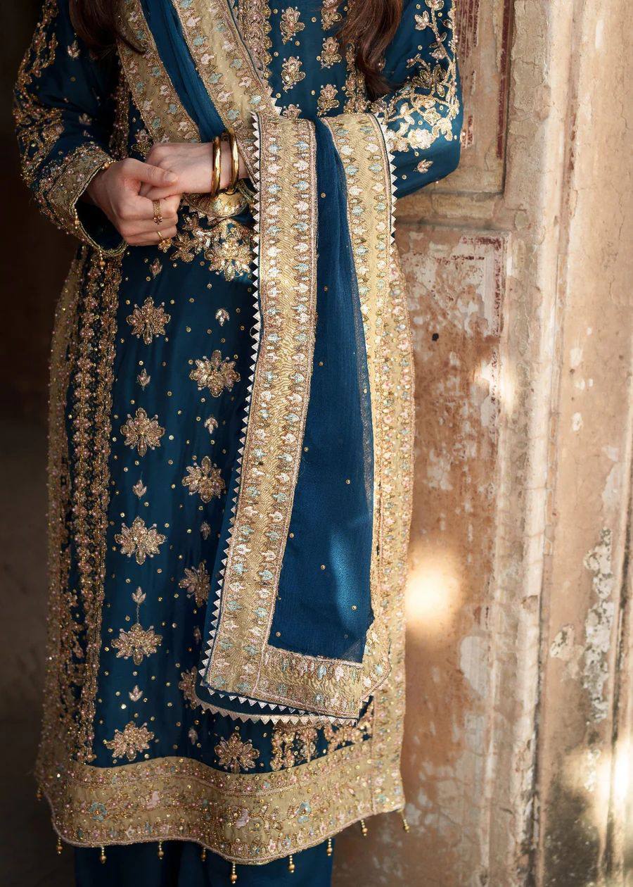 Wedding wear Heavy Georgette Embroidered Top Bottom Set with Dupatta