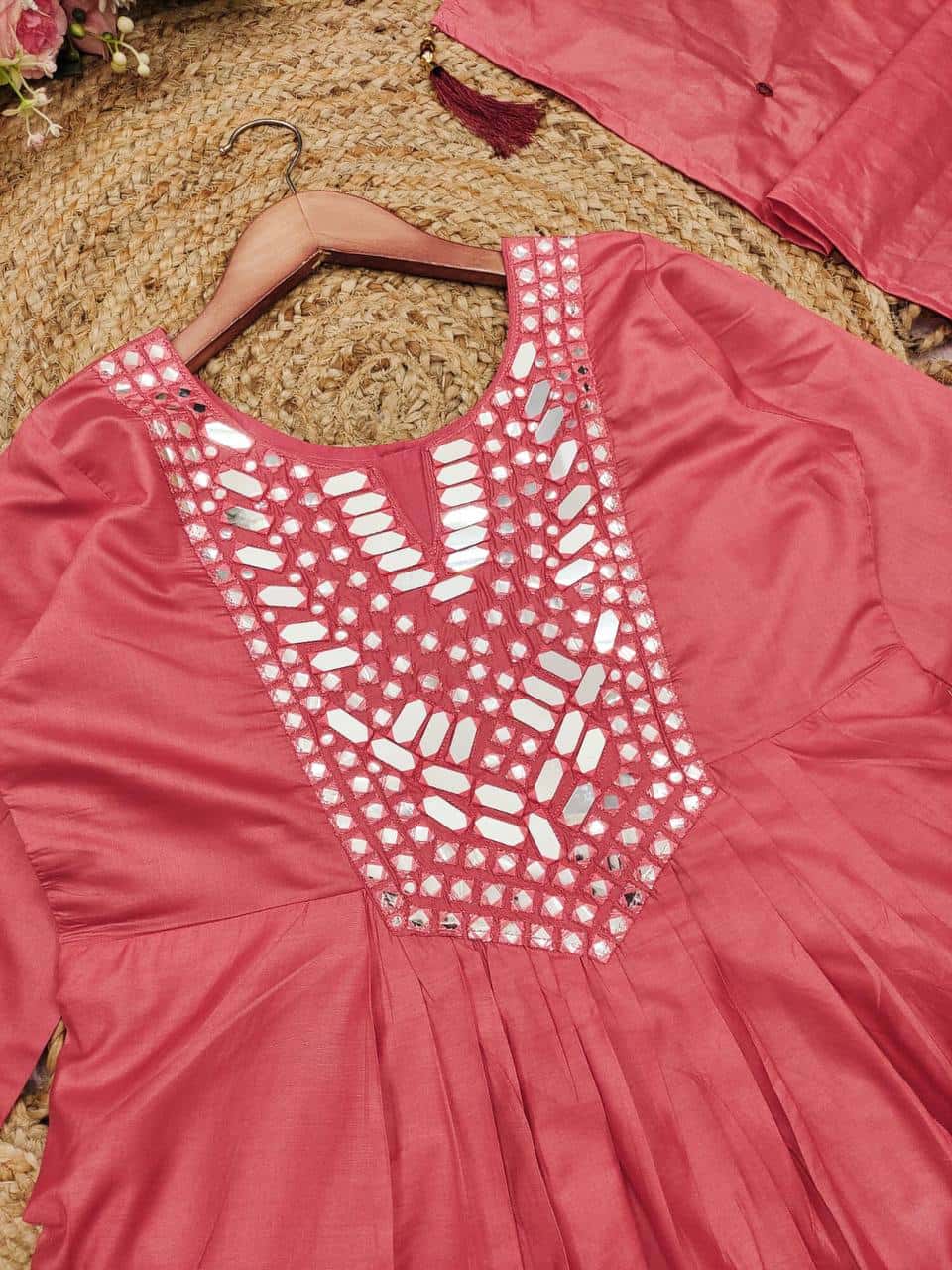 Designer muslin silk kurta pant with dupatta sets