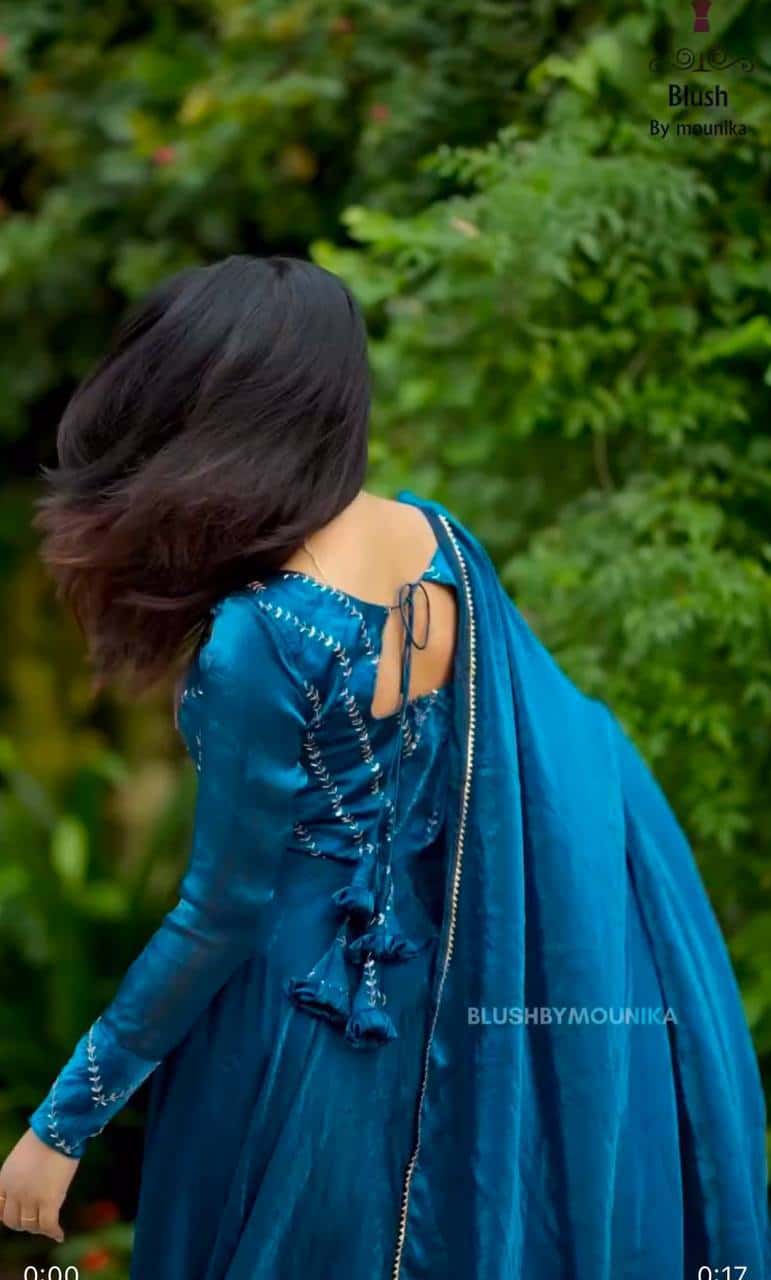 "Chinnon Silk Elegance: Embroidered Dress and Dupatta Set"