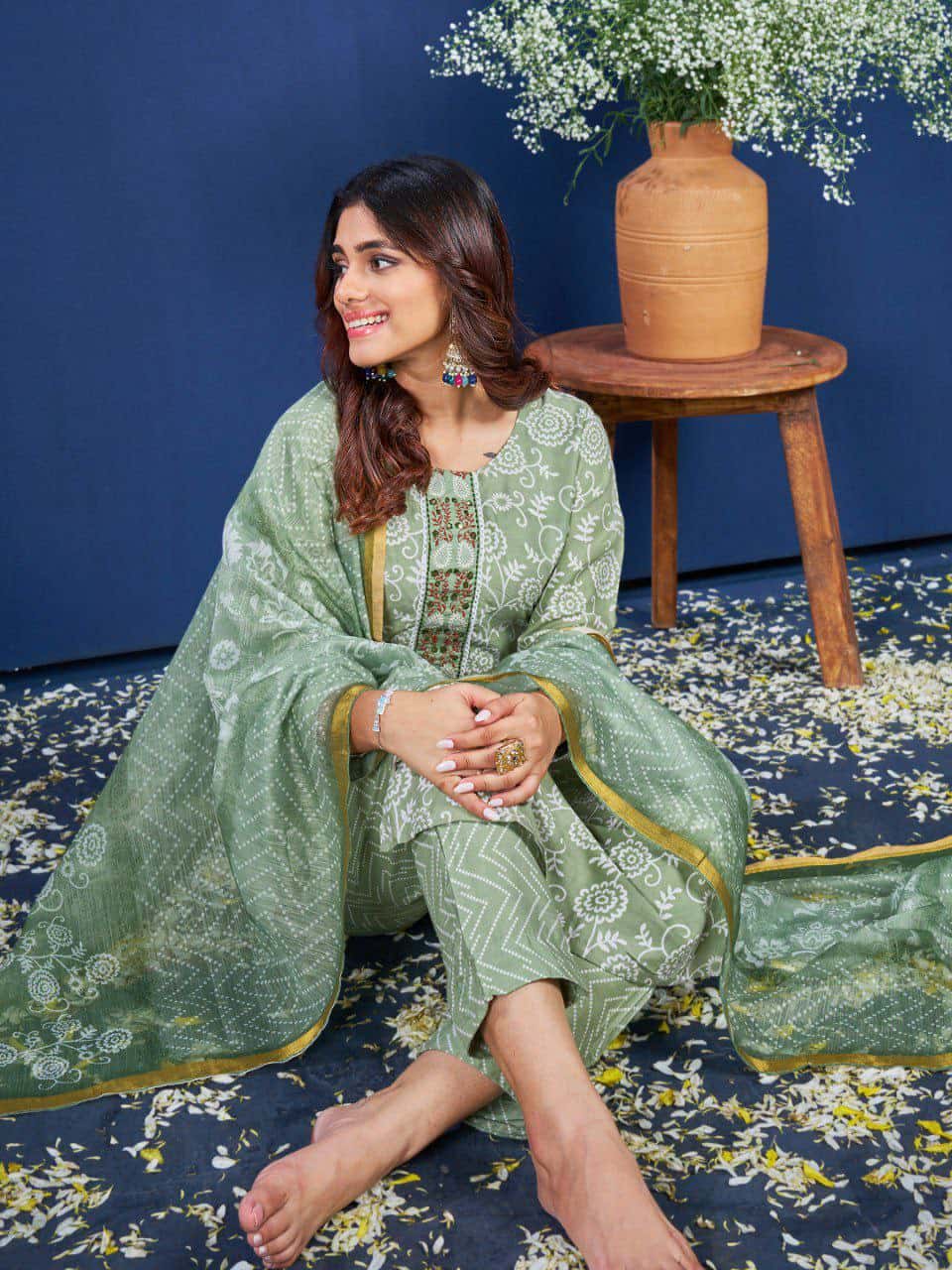 "Elegant Pink Rayon Kurti Set with Embroidery, Sequence Work, Rayon Pants, and Fancy Dupatta"