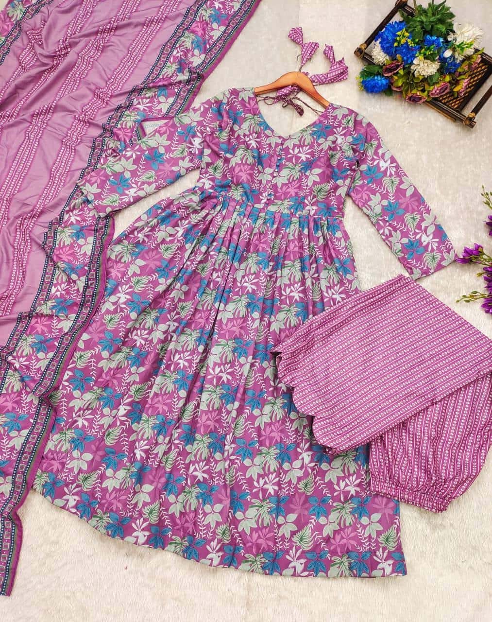 Muslin Kurta Bottom with Dupatta