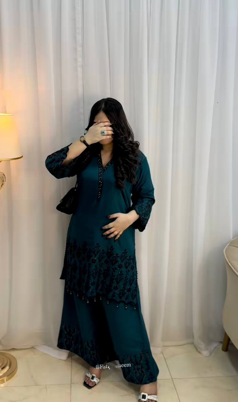 Designer silk suit set for women
