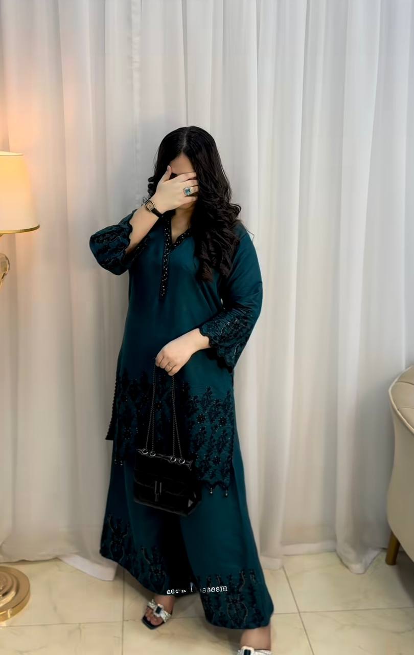 Designer silk suit set for women