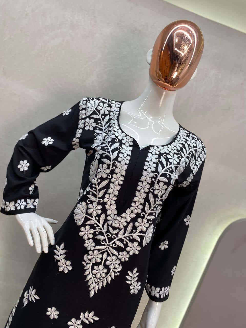 MASLIN TOP WITH COTTON THREAD EMBROIDERED WORK SHARARA