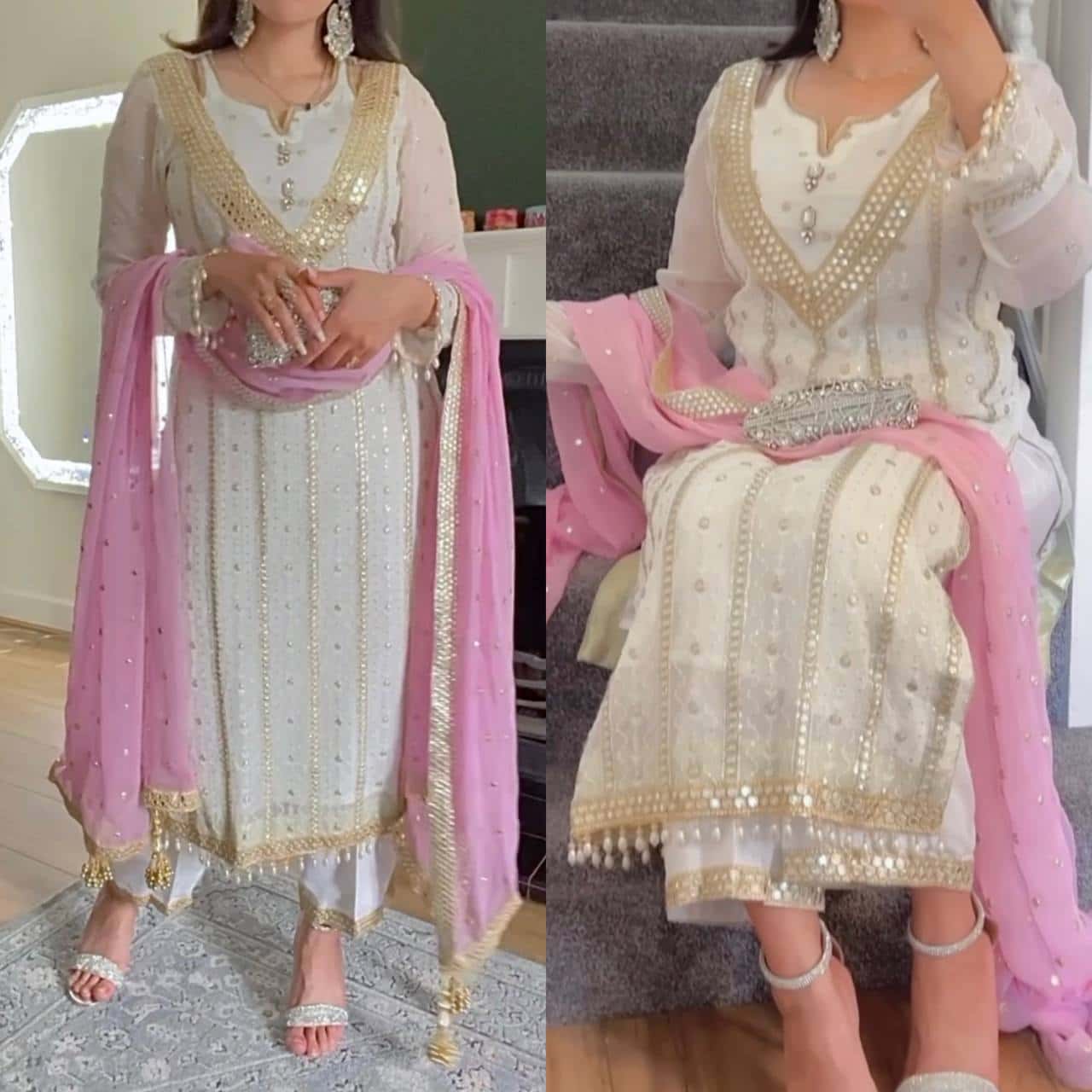 New Designer Party Wear Long Pakistani Suit In Fancy Style