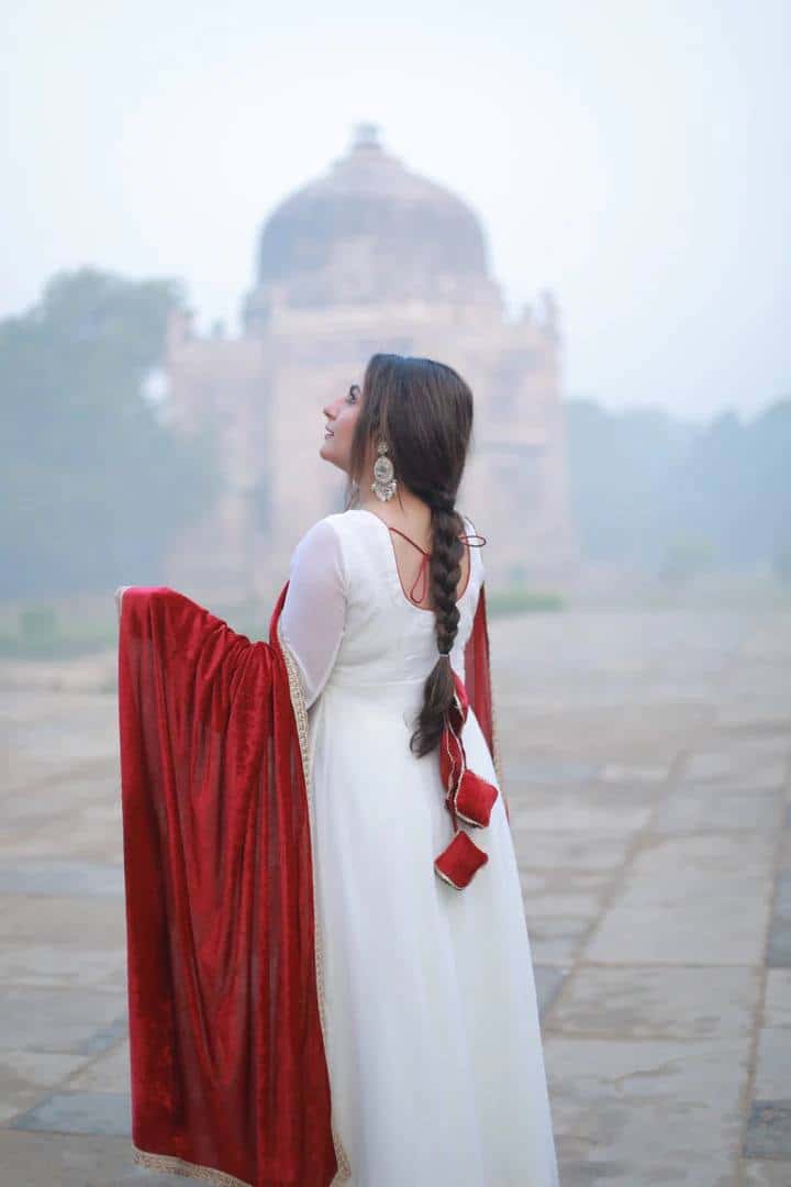 "Fox Georgette Dress with Velvet Dupatta – Elegant, Flowy & Detailed!"